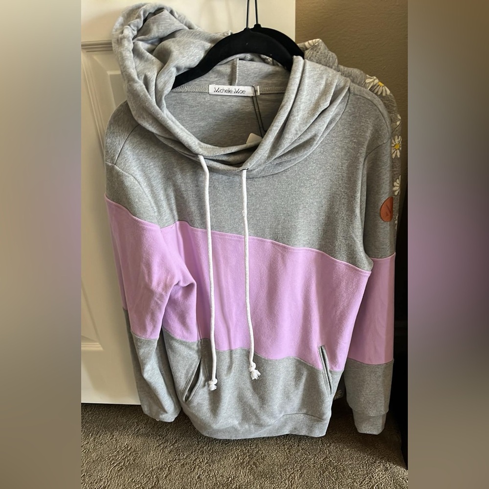 Michelle Mae Gray and Lavender hoodie Pull over